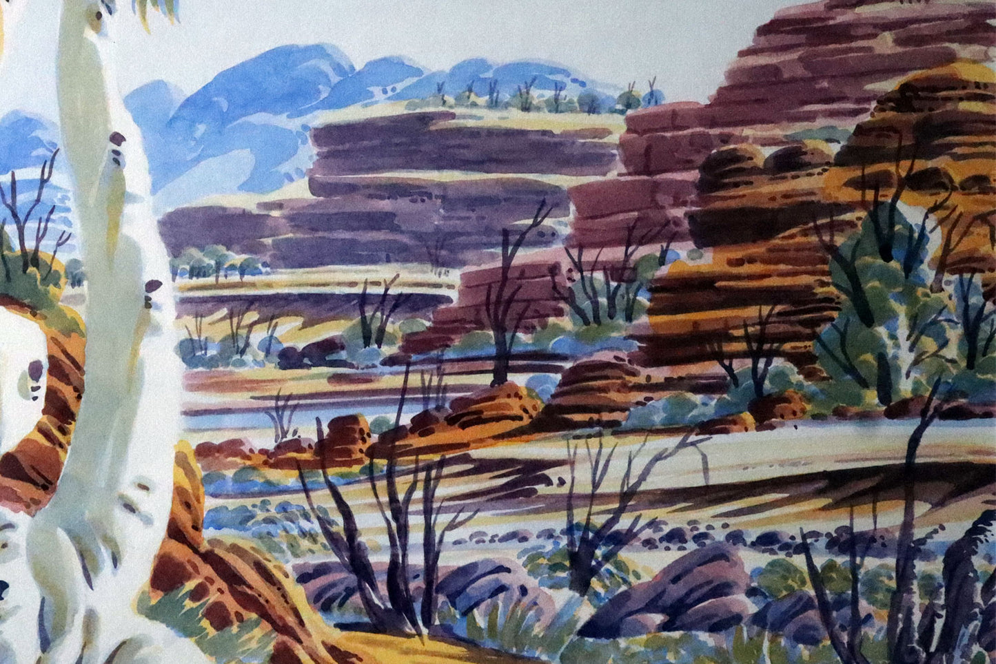 Peter Taylor Tjutjatja (1940-2014) Original Aboriginal Watercolour Painting 35cm x 52cm