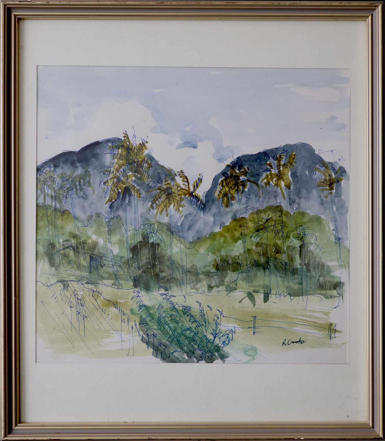 Ray Crooke (1922-2015), Original Watercolour Painting on Paper 24.5cm x 25.5cm