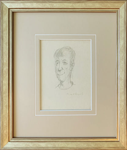 Russell Drysdale (1912-1981) Original Pencil Drawing on Paper "Portrait Sketch of a Man' 15cm x 11cm