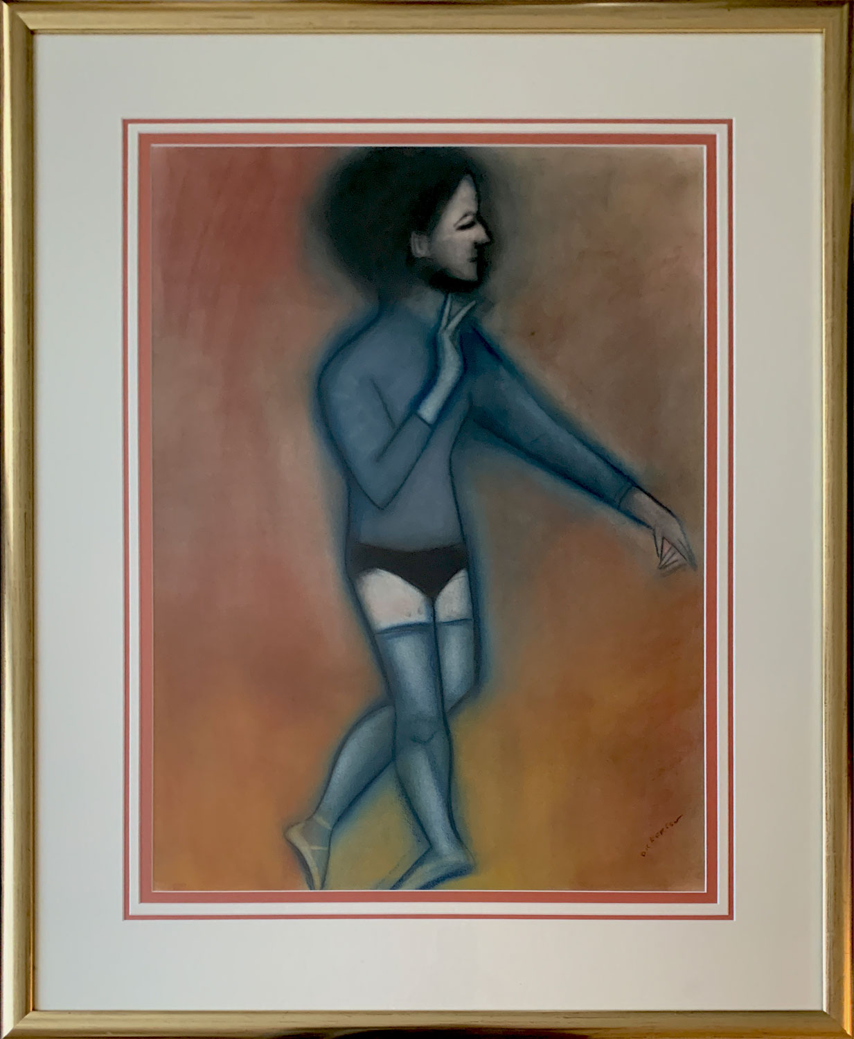 Robert Dickerson (1924-2015) Large Original Pastel Drawing 'Ballerina' 73.5cm x 53.5cm