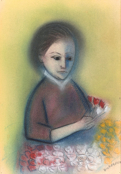 Robert Dickerson (1924-2015), Original Colour Pastel Drawing 28cm x 19.5cm