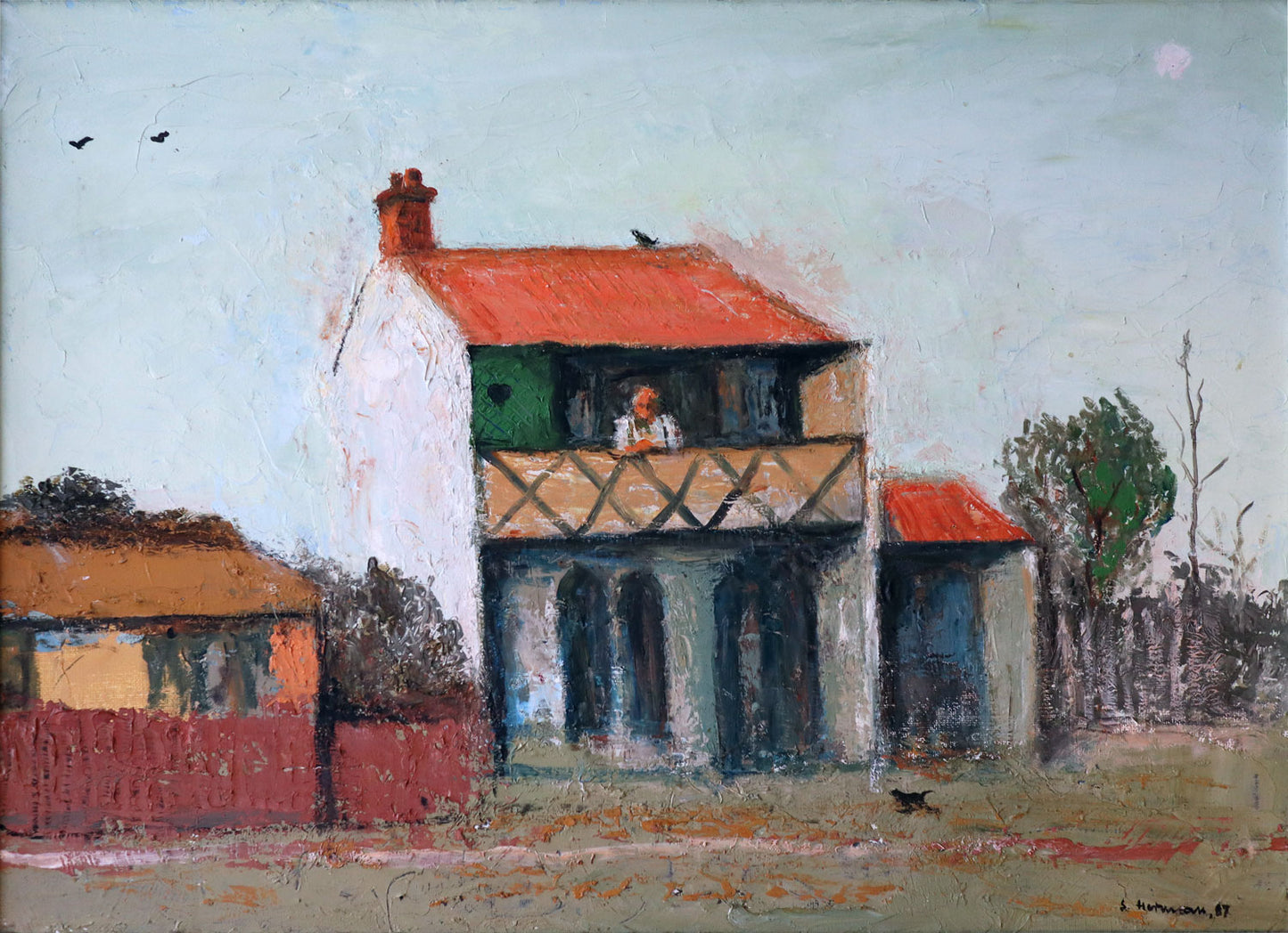 Sali Herman (1898-1993) Original Oil Painting on Canvas "Petersham' 44.5cm x 59.5cm