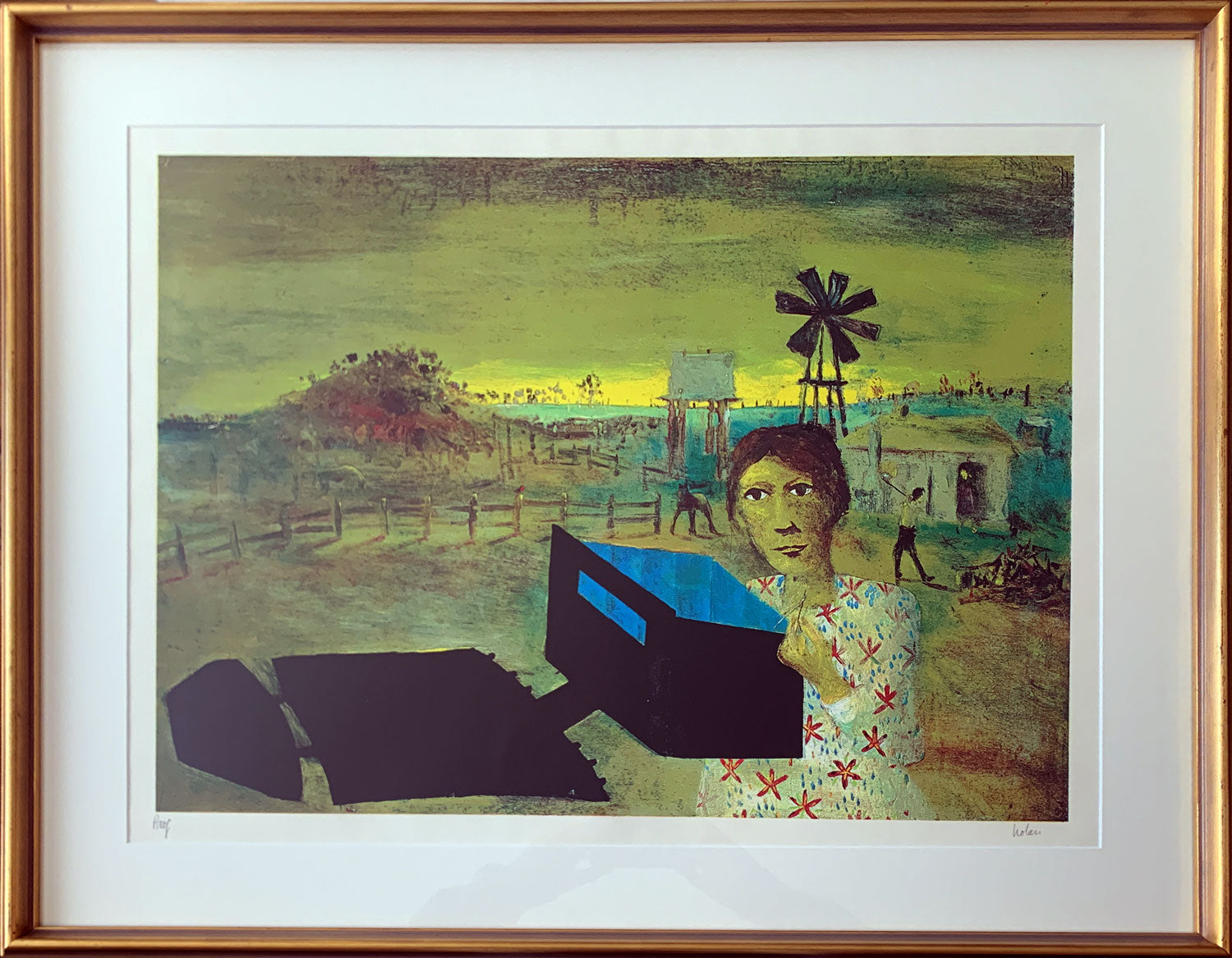 Sidney Nolan (1917-1992) Limited Edition Signed "Quilting the Armour" Screenprint