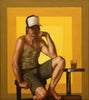 Tom Alberts (b.1962) Original Oil Painting on Canvas 'Study for Coffee Guy' 46cm x 40.5cm