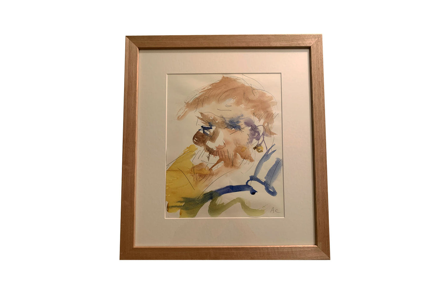 Adam Cullen (1965 - 2012) 'David Wenham I', Original Watercolour 33cm x 26cm