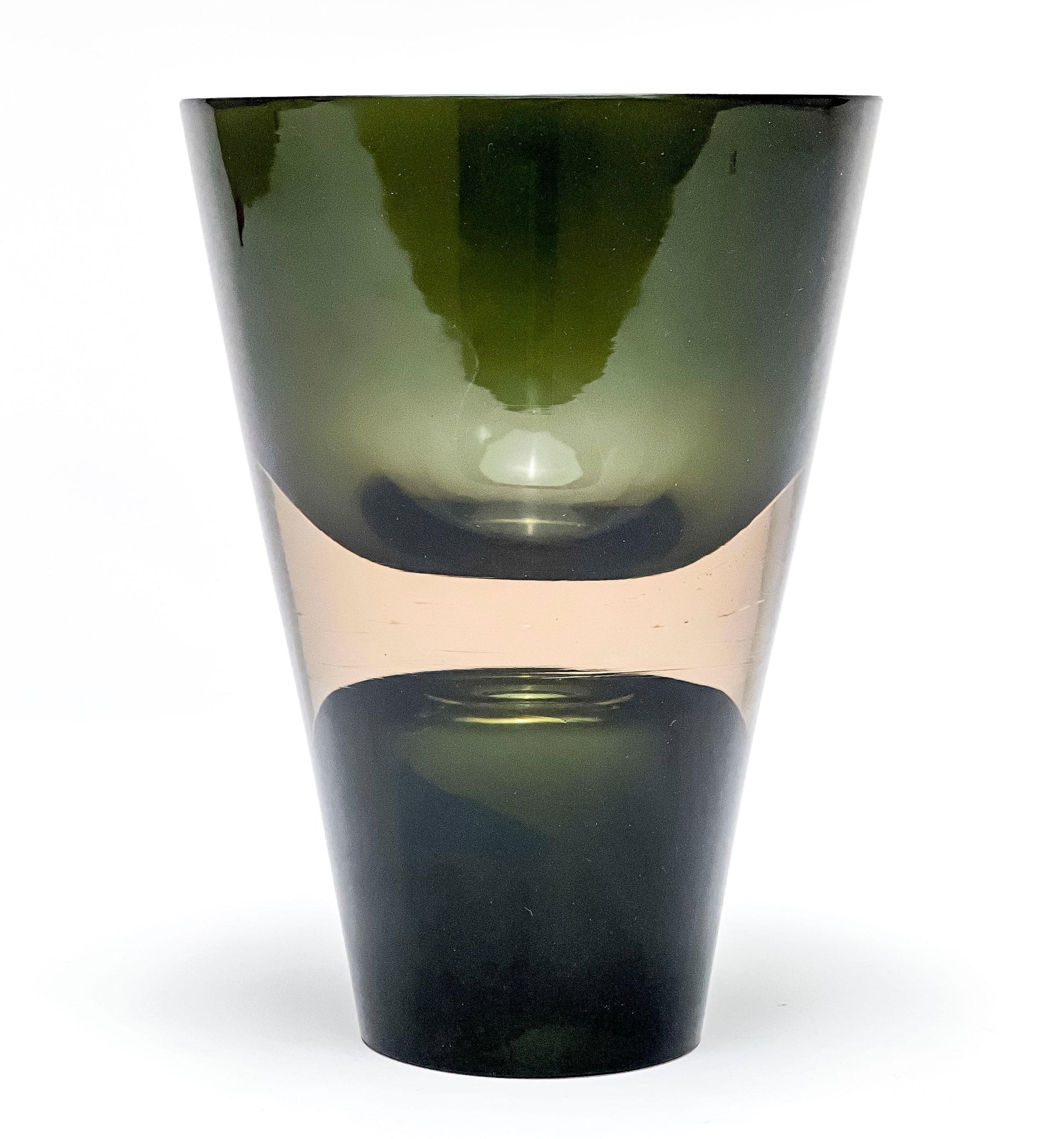 Antonio Da Ros (1936-2012), Murano Italy, Rare Clessidra Conico Glass Vase for Cenedese 24cm