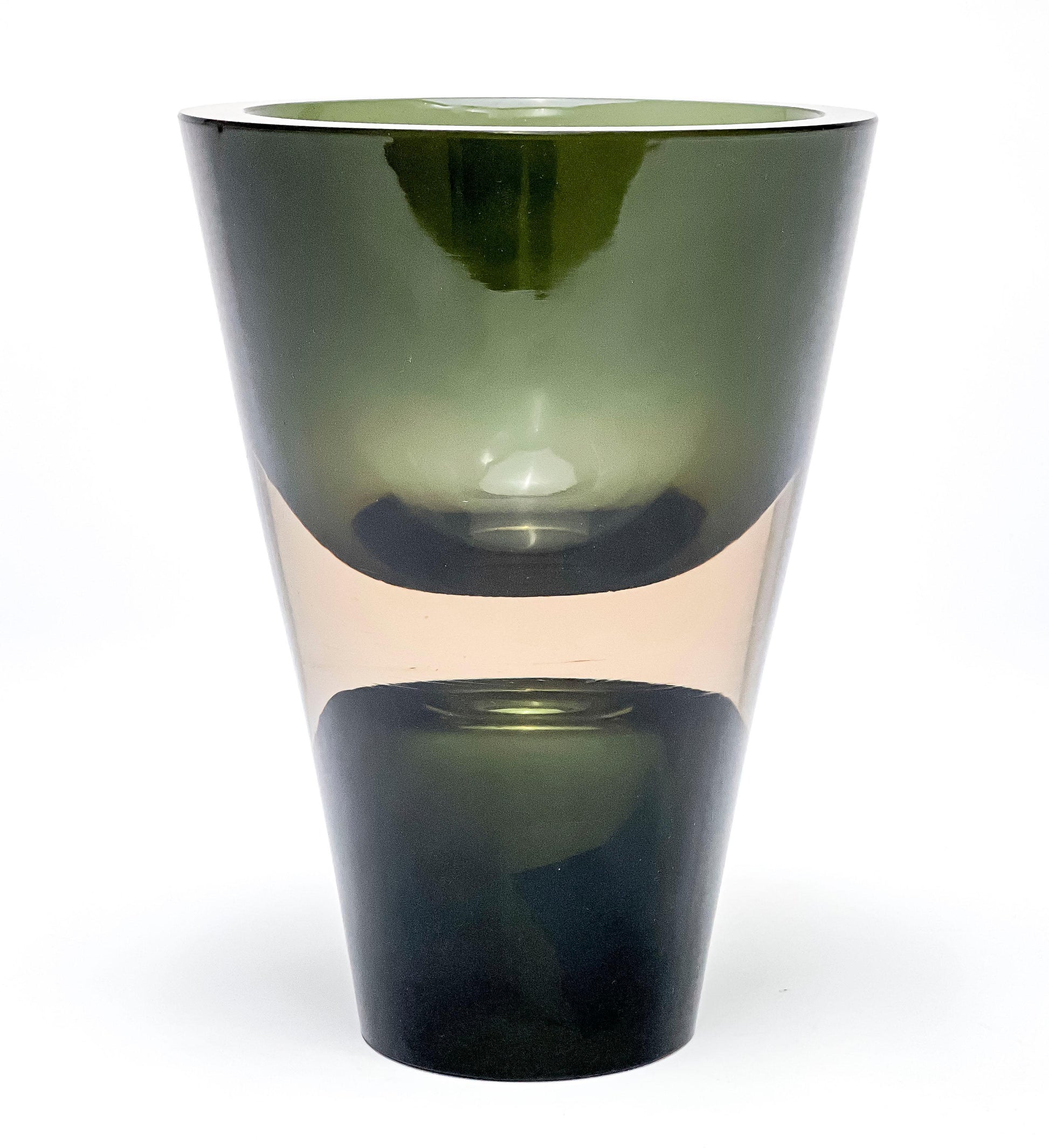 Antonio Da Ros (1936-2012), Murano Italy, Rare Clessidra Conico Glass Vase for Cenedese 24cm