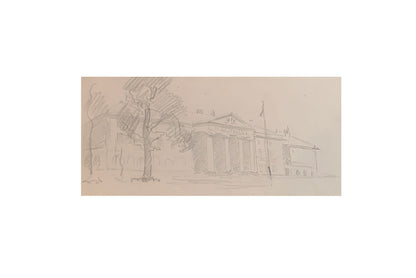 Arthur Streeton (1867-1943) Original Pencil Drawing 15.4cm x 33.4cm