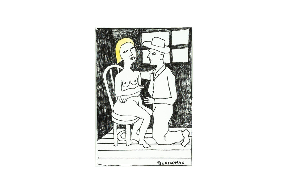 Charles Blackman (1928-2018) Original Drawing 'The Proposal' 28.5cm x 20cm