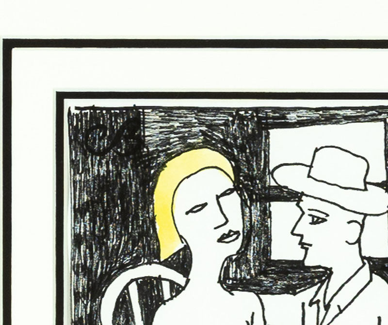 Charles Blackman (1928-2018) Original Drawing 'The Proposal' 28.5cm x 20cm