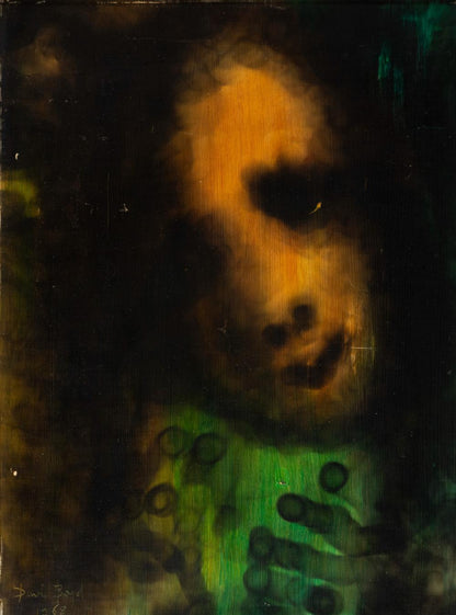 David Boyd (1924-2011) Large Original Sfumato Painting, titled 'Face II' 39cm x 29cm