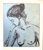 David Bromley (1960 - ) Original Acrylic on Canvas 'Nude' 46cm x 38cm