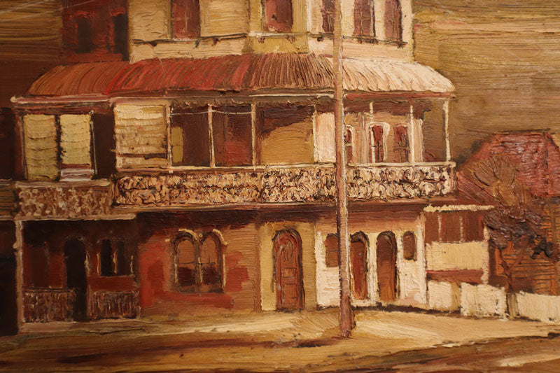 D'Arcy Doyle (1932-2001) Original Oil Painting on Board 'Country Pub' 36cm x 43cm