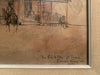 Donald Friend (1915-1989) Original Mixed Media 'The Pub & Store At Tooma' 30cm x 47cm