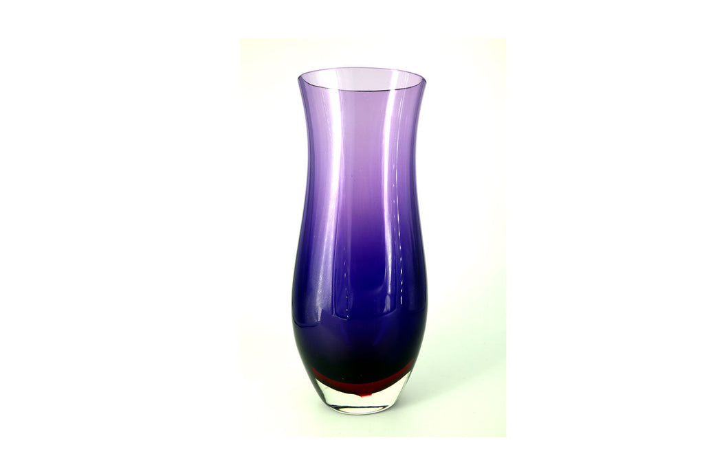 Flavio Poli (1900-1984) - Rare Large Sommerso Rosso Rubino Blu Vase 32cm