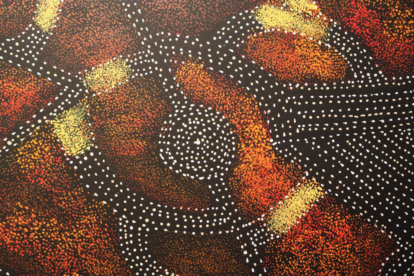 Gracie Morton Pwerle (b.1956) Australian Aboriginal Art Bush Plum Dreaming 150cm x 50cm