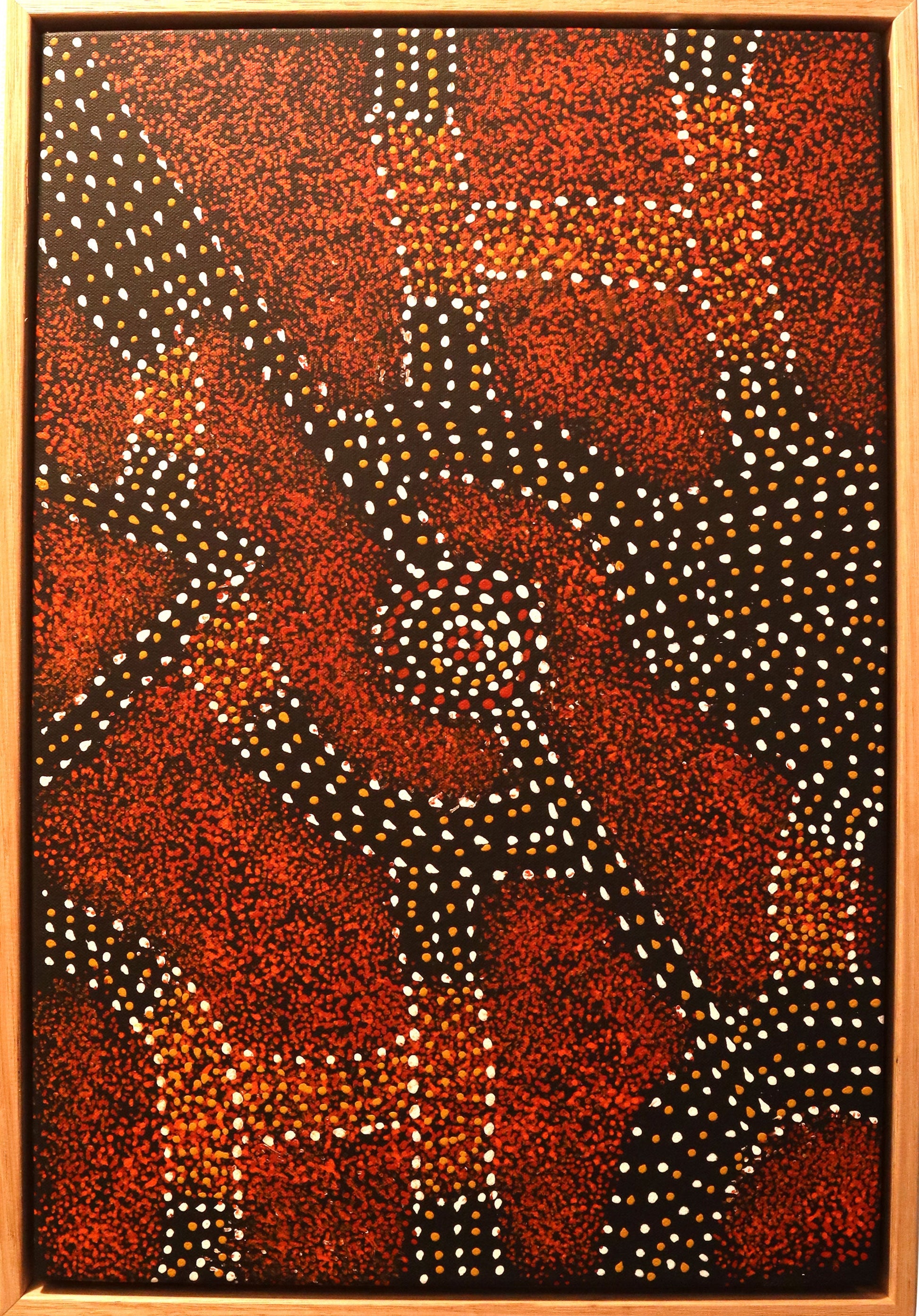 Gracie Morton Pwerle (b.1956) Australian Aboriginal Art Bush Plum Dreaming 49cm x 32cm