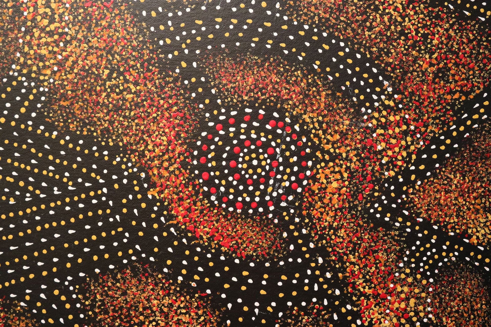 Gracie Morton Pwerle (b.1956) Australian Aboriginal Art Bush Plum Dreaming 54cm x 35cm