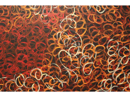 Gracie Morton Pwerle (b.1956) Australian Aboriginal Art Bush Plum Dreaming 150cm x 50cm