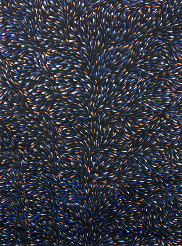 Gloria Tamerre Petyarre - Original Aboriginal Painting - 'Bush Medicine Leaves' 120cm x 90cm Stretched