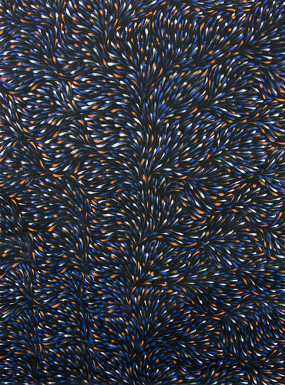 Gloria Tamerre Petyarre - Original Aboriginal Painting - 'Bush Medicine Leaves' 120cm x 90cm Stretched