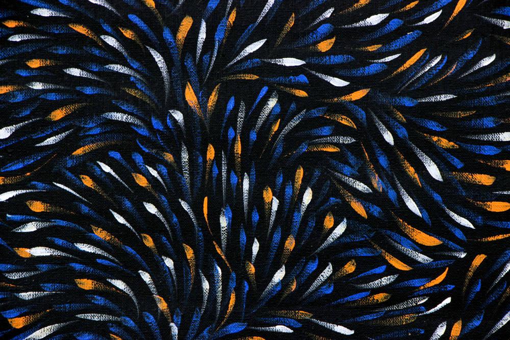 Gloria Tamerre Petyarre - Original Aboriginal Painting - 'Bush Medicine Leaves' 120cm x 90cm Stretched