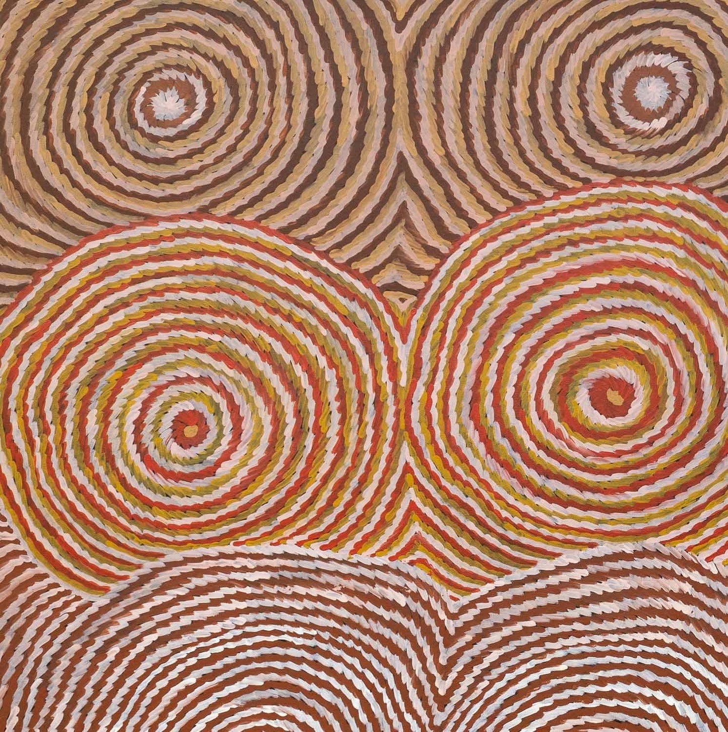 Gloria Tamerre Petyarre - Original Aboriginal Painting - 'Bush Medicine Leaves' 133cm x 128cm Stretched