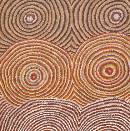 Gloria Tamerre Petyarre - Original Aboriginal Painting - 'Bush Medicine Leaves' 133cm x 128cm Stretched