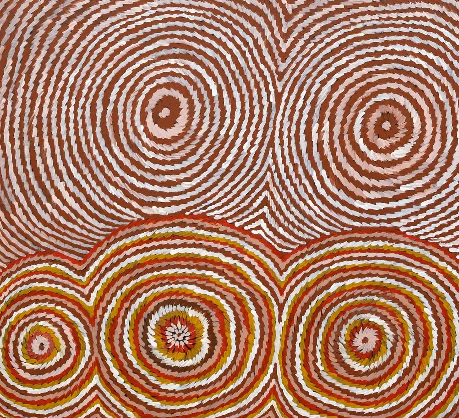 Gloria Tamerre Petyarre - Original Aboriginal Painting - 'Bush Medicine Leaves' 133cm x 128cm Stretched