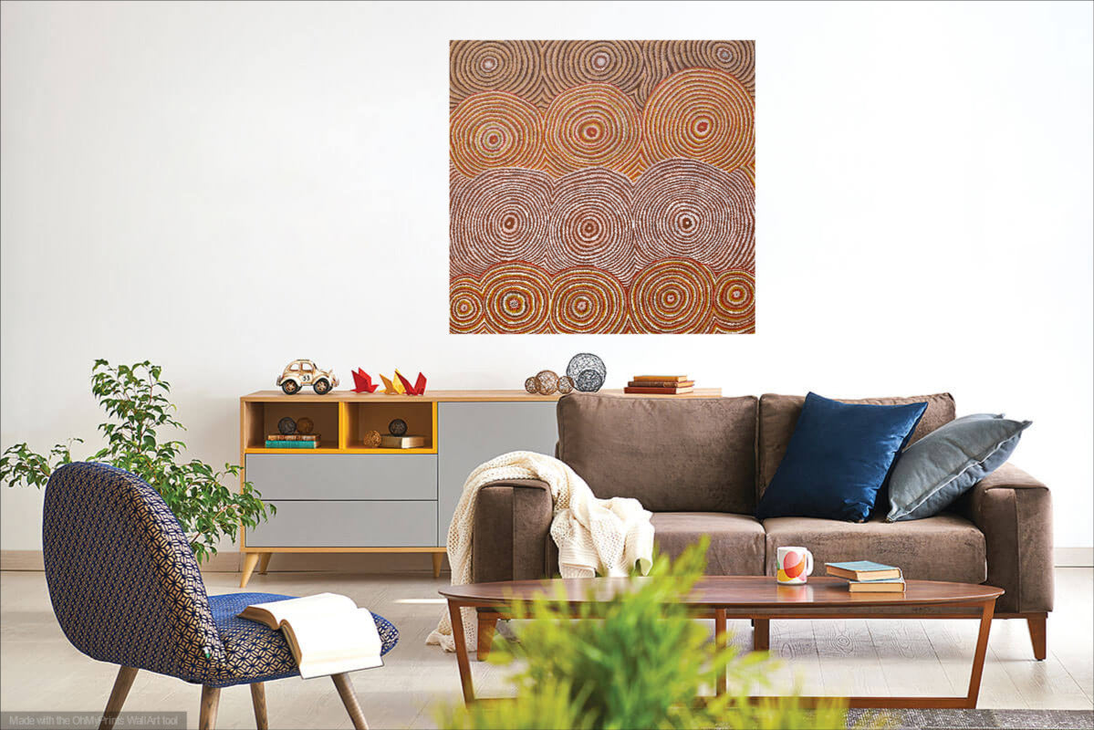 Gloria Tamerre Petyarre - Original Aboriginal Painting - 'Bush Medicine Leaves' 133cm x 128cm Stretched