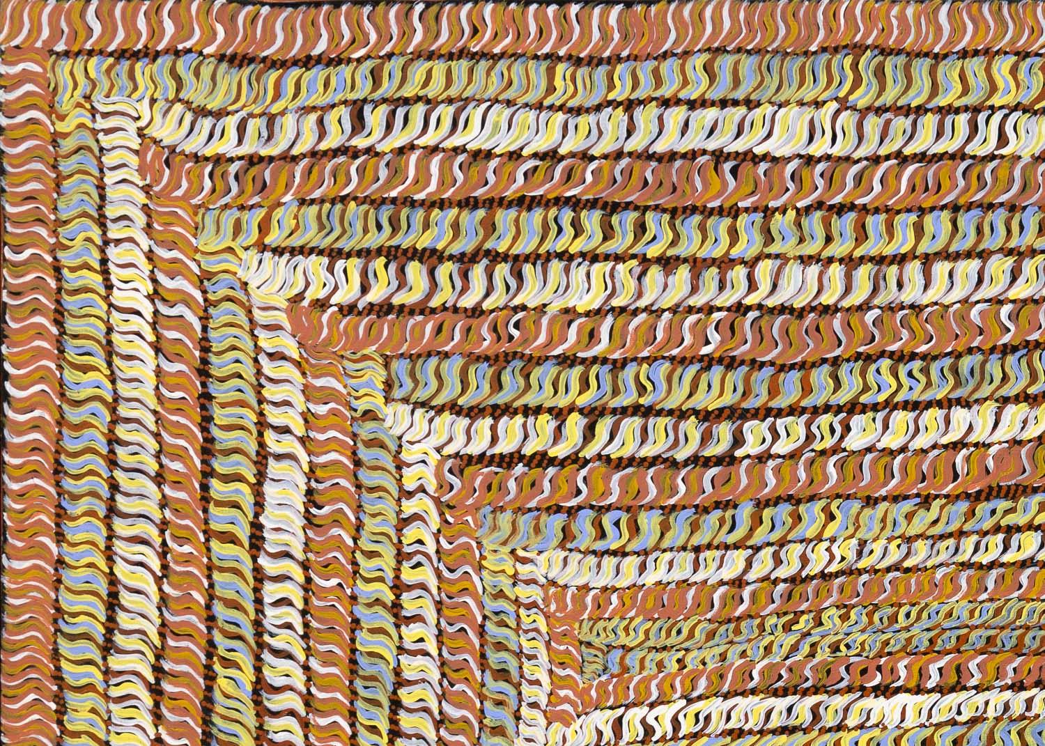 Gloria Tamerre Petyarre - Original Aboriginal Painting - 'Bush Medicine Leaves' 123cm x 83cm Stretched