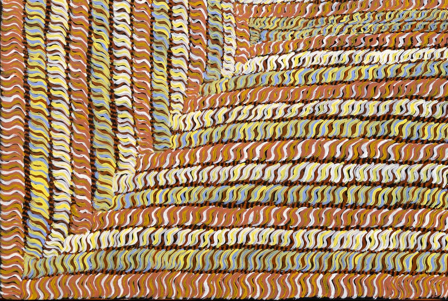 Gloria Tamerre Petyarre - Original Aboriginal Painting - 'Bush Medicine Leaves' 123cm x 83cm Stretched