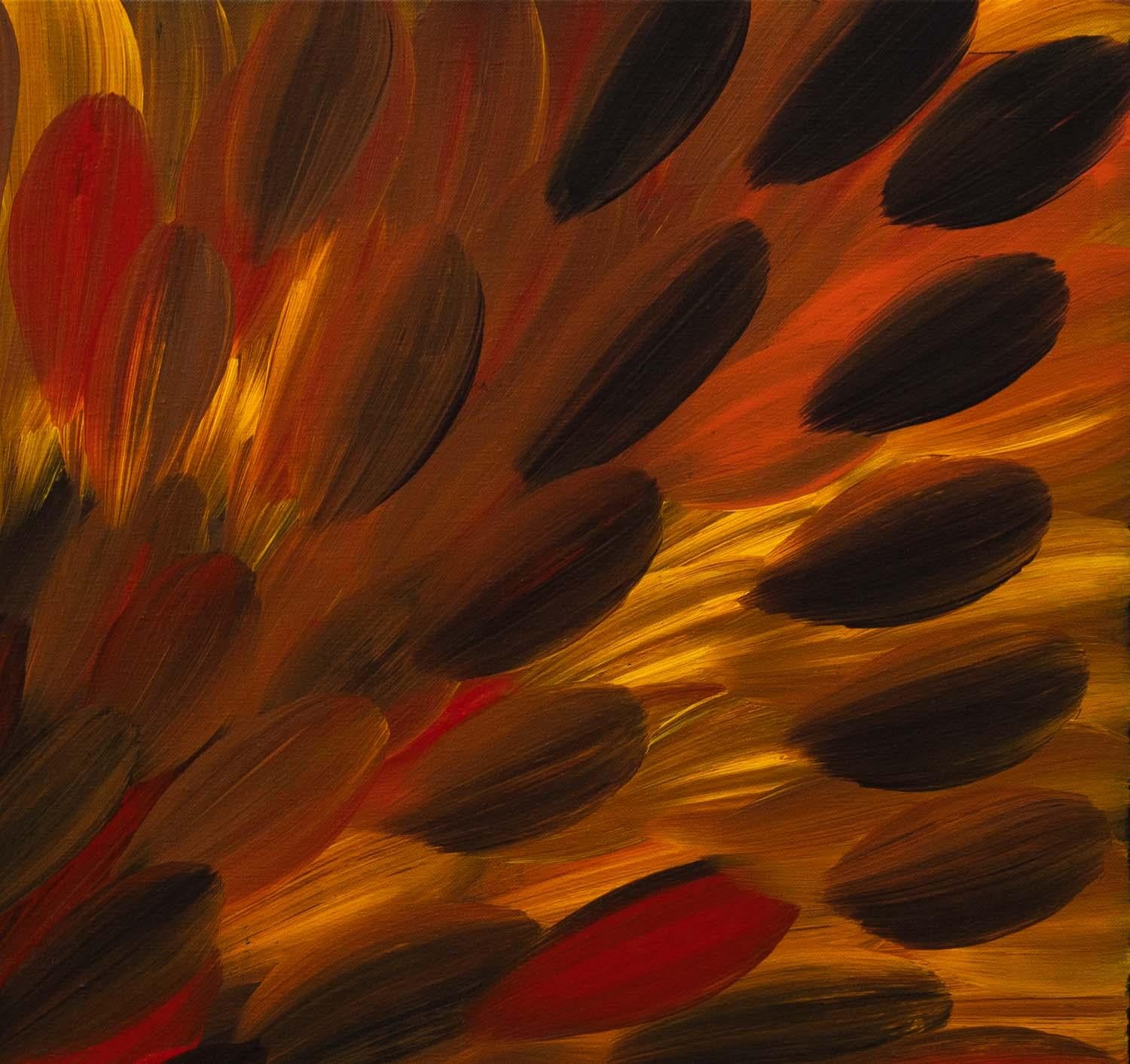 Gloria Tamerre Petyarre - Original Aboriginal Painting - 'Bush Medicine Leaves' 73cm x 81cm Stretched