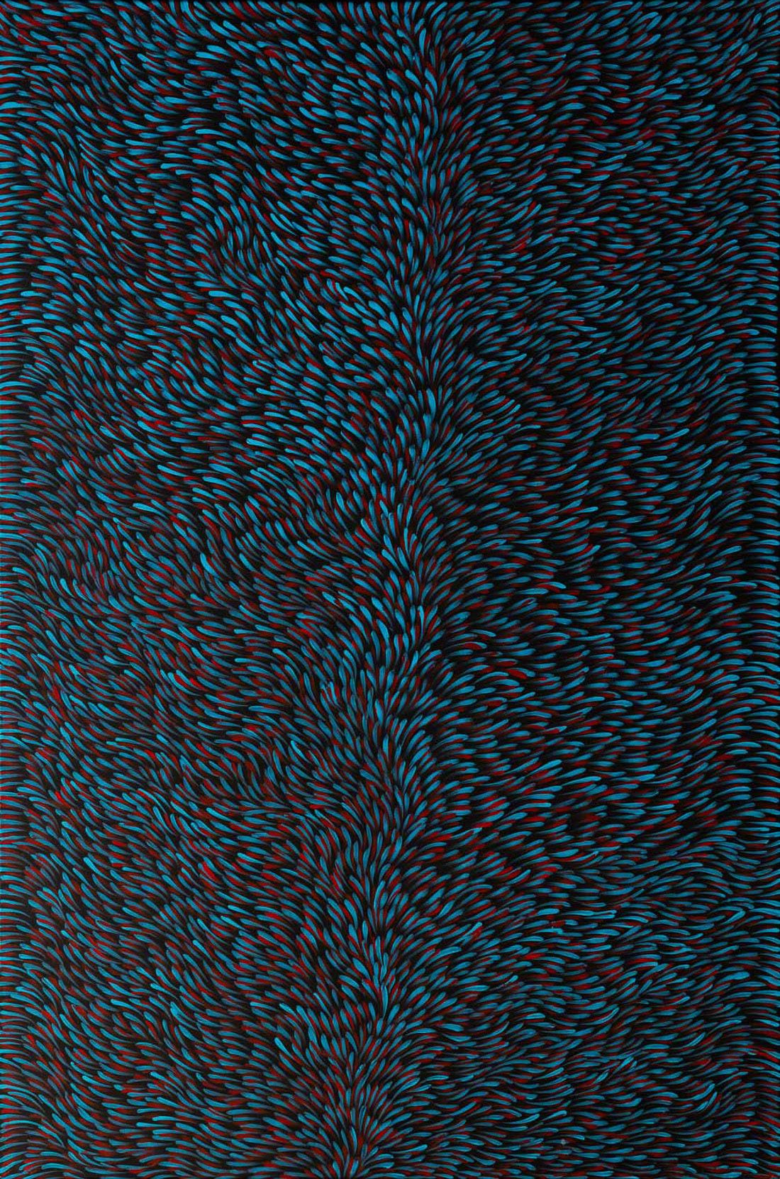 Gloria Tamerre Petyarre - Original Aboriginal Painting - 'Bush Medicine Leaves' 102cm x 152cm Stretched