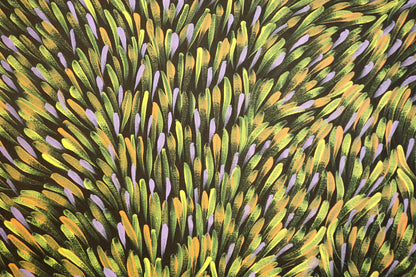 Gloria Tamerre Petyarre - Original Aboriginal Painting - 'Bush Medicine Leaves' 95cm x 48cm Stretched