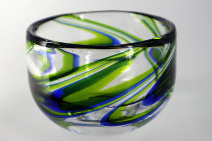 Goran Warff (1933–2022), Sweden, Signed Set of Glass Bowl & Paperweight