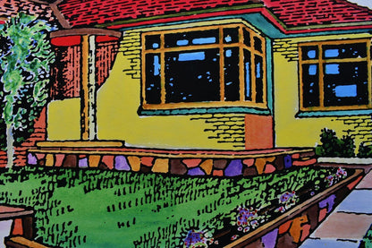 Howard Arkley (1951-1999) Limited Edition Giclee Print 'Triple Fronted Brick Veneer'