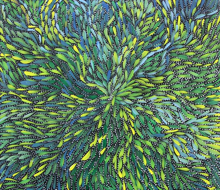 Helen Rubuntja (b.1965) Aboriginal Art Bush Seeds 42cm x 49cm