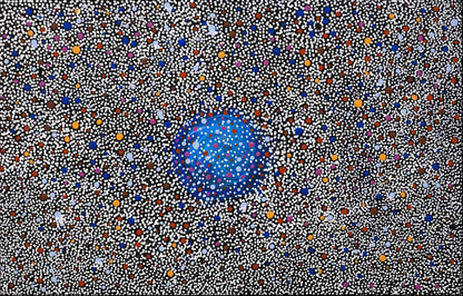 Helen Rubuntja (b.1965) Original Aboriginal Art on Linen - 85cm x 55cm