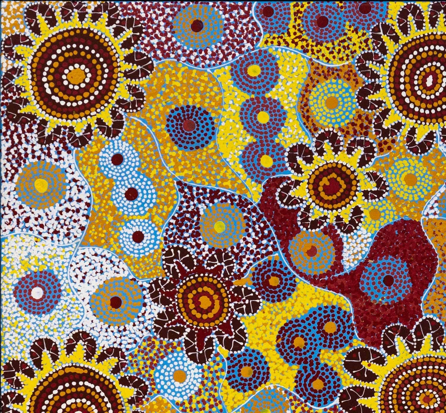 Helen Rubuntja (b.1965) Original Aboriginal Art on Canvas - 97cm x 105cm