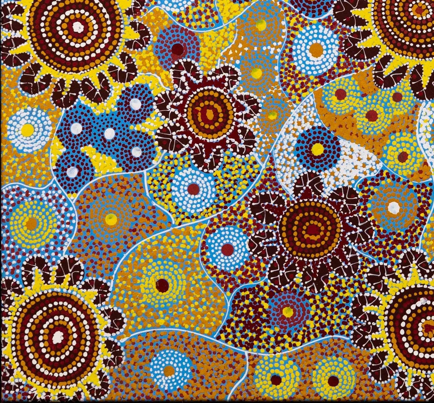 Helen Rubuntja (b.1965) Original Aboriginal Art on Canvas - 97cm x 105cm