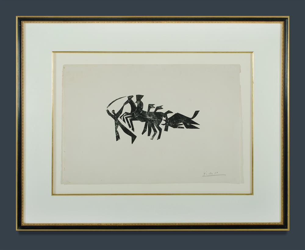 Pablo Picasso (Spanish 1881-1973), 'La Rentrée du Taureau,' Hand Signed Lithograph