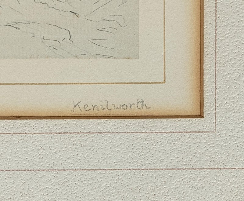 John Glover (1767-1849) - Original Pencil Drawing Titled 'Kenilworth'