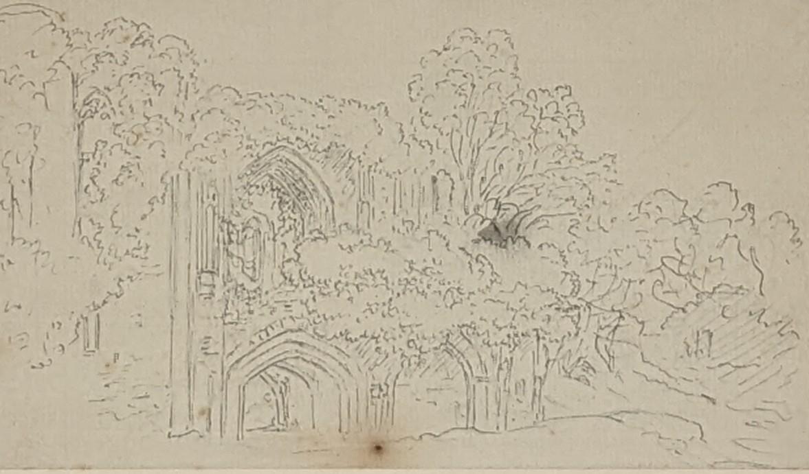 John Glover (1767-1849) - Original Pencil Drawing Titled 'Kenilworth'