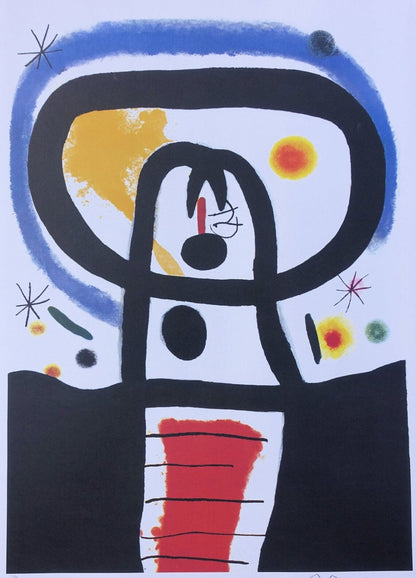 Joan Miro (Spanish, 1893-1984) Large Limited Edition Lithograph Titled 'Eqinox"