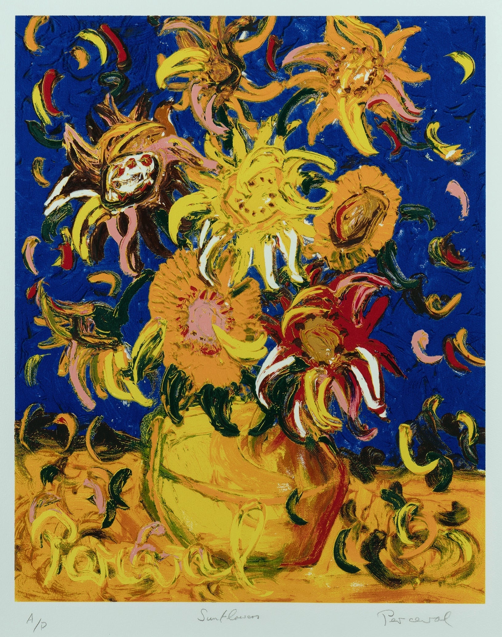 John Perceval (1923-2000) 'Sunflowers' Limited Edition Signed Serigraph