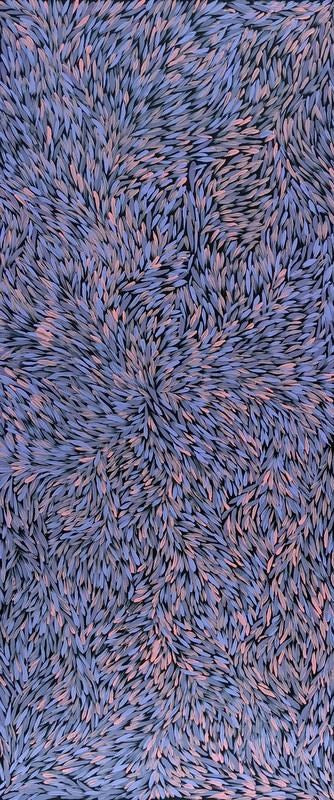 Jeannie Petyarre (B. 1956-2022) Aboriginal Art - Bush Medicine Leaves 194cm x 84cm