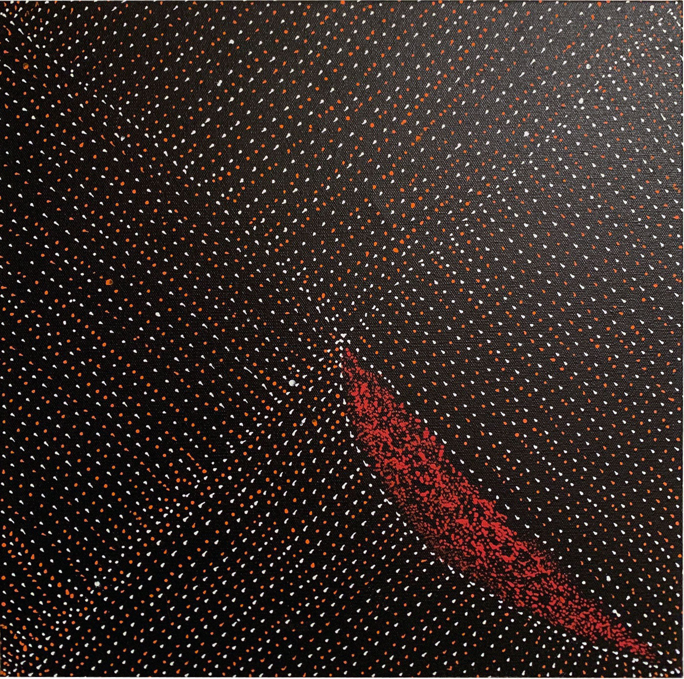 Kathleen Petyarre (C1935 - 2018) Aboriginal Art 'Mountain Devil Lizard Dreaming' 50cm x 50cm