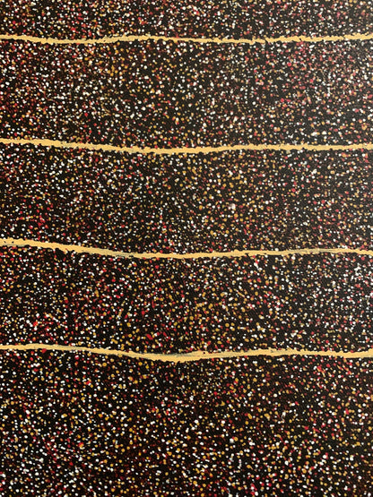 Kathleen Petyarre (C1935 - 2018) Aboriginal Art 'My Country' 89cm x 60cm