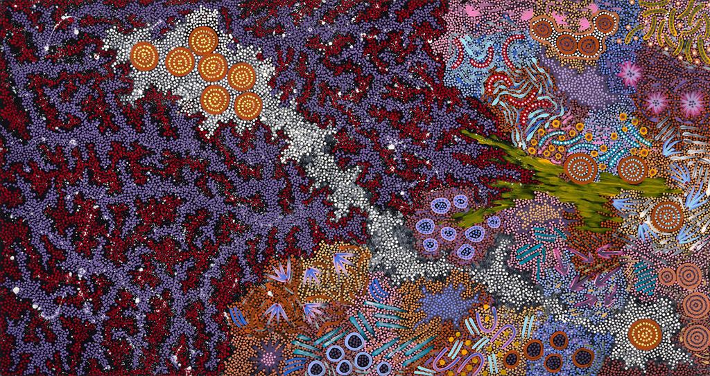 Khatija Nampijinpa Possum (b.1989) - Large Original Aboriginal Painting 106cm x 200cm